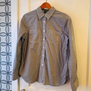 Lauren Ralph Lauren Black White Button Down